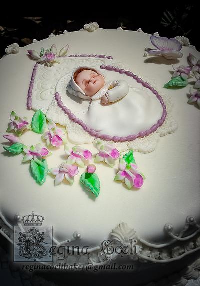 Baptism Cake - Our last project together! - Cake by Regina Coeli Baker