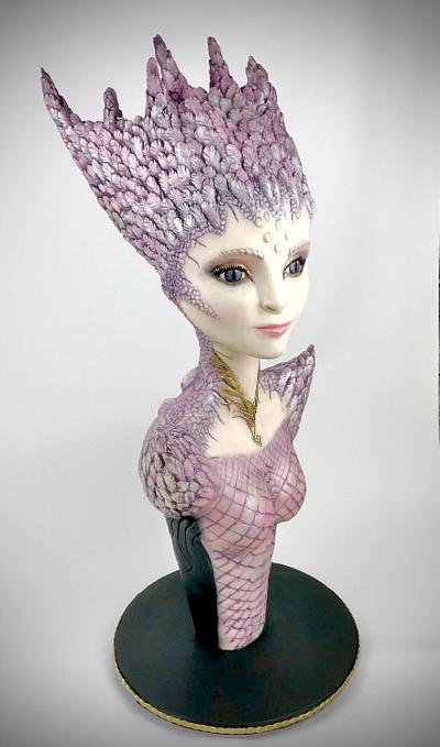 Fantasy Elven lady bust cake - Cake by Gina Molyneux