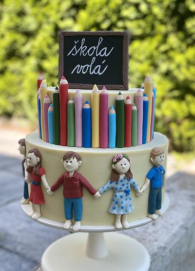 school, wait for us :) - Cake by cipca