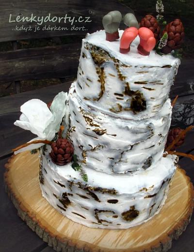 Birch wedding cake - Cake by Lenkydorty