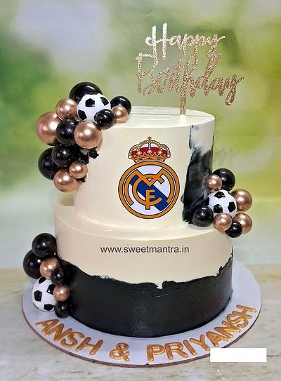 Ronaldo theme no fondant cake in 2 layer - Cake by Sweet Mantra Homemade Customized Cakes Pune