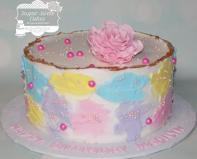 Watercolor Rose - Cake by Sugar Sweet Cakes