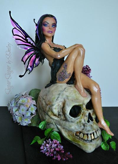 Goth Fairy - Gothic Sugar Art Collaboration 2020 - Cake by Sandra Smiley