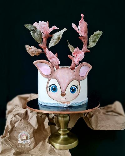 Birthday deer  cake  - Cake by Cakety 