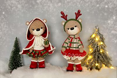 Christmas teddy bears  - Cake by Lorna
