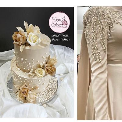 Dress-like Engagement Cake 😍 - Cake by Hend Taha-HODZI CAKES