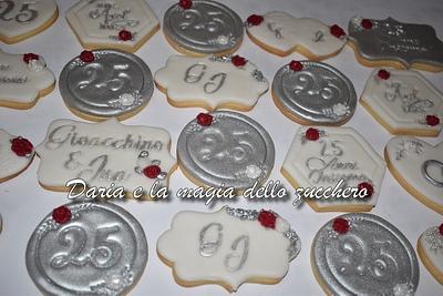 25 wedding anniversary cookies - Cake by Daria Albanese