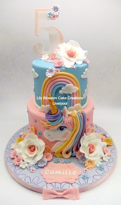 Unicorn 5th Birthday Cake - Cake by Lily Blossom Cake Creations