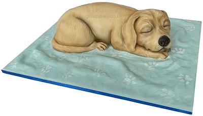 3d carved golden retriever puppy cake - Cake by Gina Molyneux