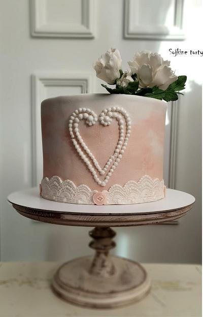 Small wedding cake:) - Cake by SojkineTorty
