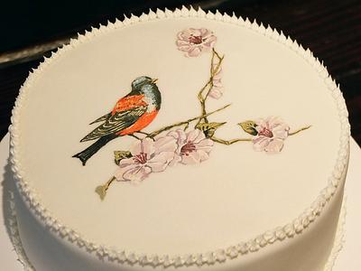 Easter Robin Springtime Cake - Cake by Cakes By Skooby