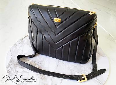Black Quilted Handbag Cake - Cake by Cakes By Samantha (Greece)