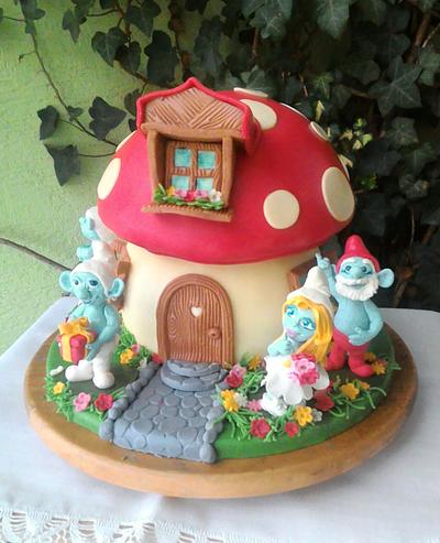 House for smurfs - Cake by luhli
