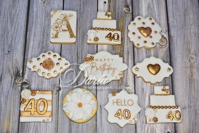 40th birthday cookies - Cake by Daria Albanese