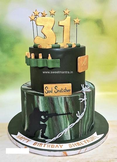 Call Of Duty 2 tier cake for husband - Cake by Sweet Mantra Homemade Customized Cakes Pune