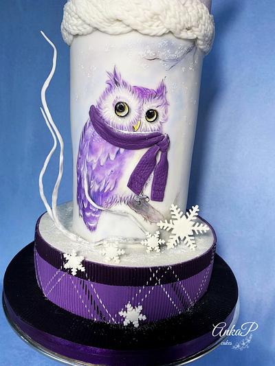  Winter with an owl - Cake by AnkaP