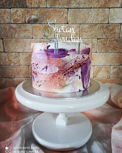 Whipped cream cake 💞 - Cake by Cakes_bytea