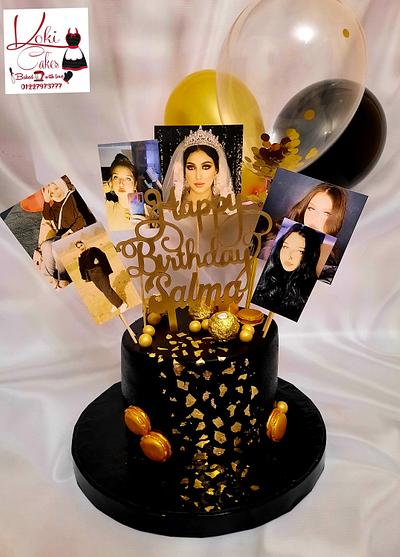 "Black and Gold cake for her" - Cake by Noha Sami