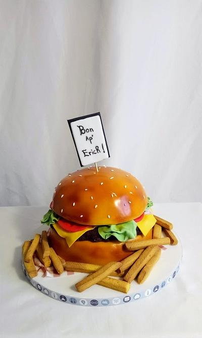 burger time - Cake by Céline Dachicourt, Saveur d'un Reve