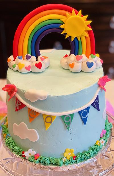 Rainbow birthday cake - Cake by MerMade