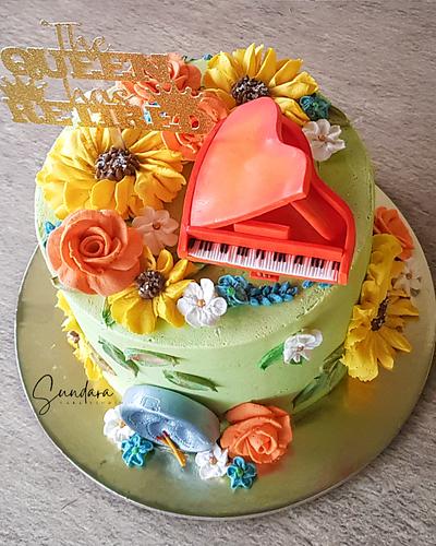 Music Teacher Retirement  - Cake by Sherikah Singh 