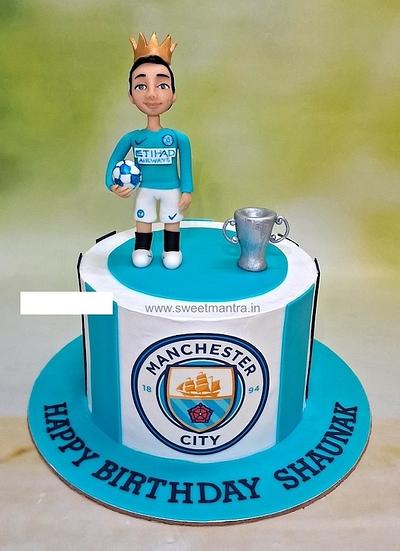 Manchester city football cake - Cake by Sweet Mantra Homemade Customized Cakes Pune