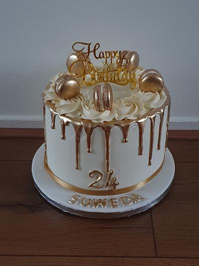 Gold white cake - Cake by Cake Rotterdam 