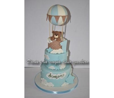 Teddy bear in hot hair balloon cake - Cake by Daria Albanese