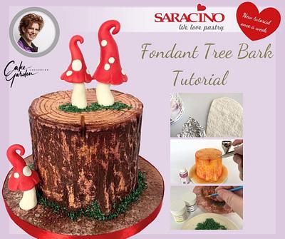 Fondant tree Bark tutorial - Cake by Cake Garden 