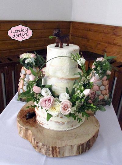 Wedding cake with dog for 100 persons - Cake by Lenkydorty