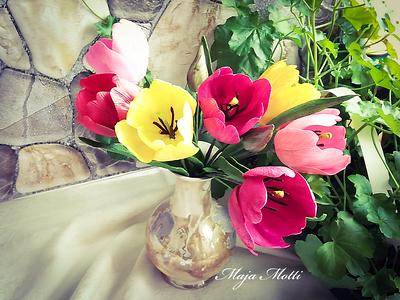 Tulips colorful - Cake by Maja Motti