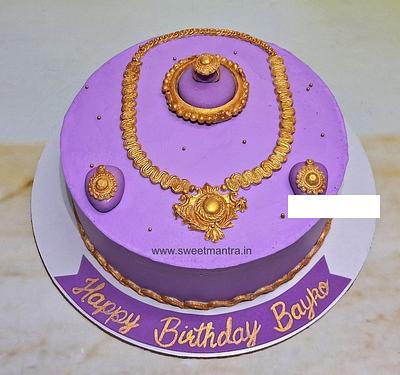 Jewellery theme cream cake for wife - Cake by Sweet Mantra Homemade Customized Cakes Pune