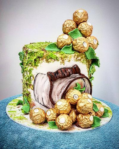 Ferrero rocher cake  - Cake by The Custom Piece of Cake