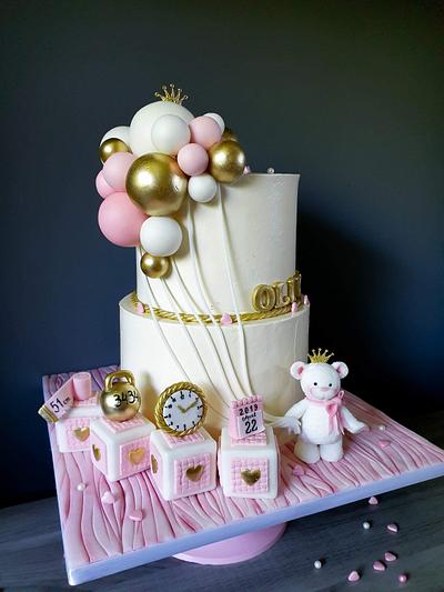 Teddy with balloons  - Cake by Radoslava Kirilova (Radiki's Cakes)