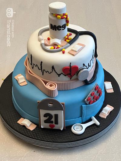 Nurse 21st Birthday Cake - Cake by Margaret Lloyd