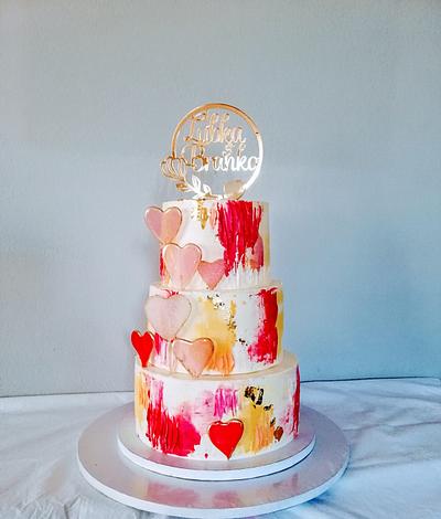 Wedding cream  - Cake by alenascakes