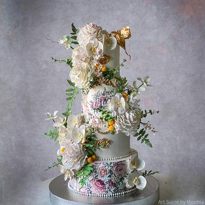 Romantic sugar florals  - Cake by Art Sucré by Mounia