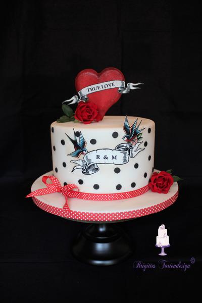 Rockabilly weddingcake - Cake by Brigittes Tortendesign