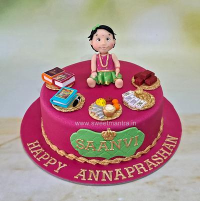 Baby girl Annaprashan cake - Cake by Sweet Mantra Homemade Customized Cakes Pune