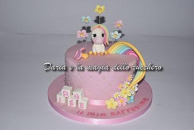 Unicorn baptism cake - Cake by Daria Albanese