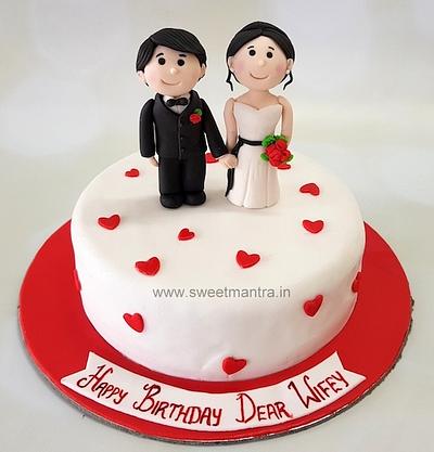 Couple figures cake - Cake by Sweet Mantra Homemade Customized Cakes Pune