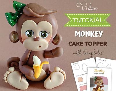 Fondant monkey cake topper  - Cake by Alex Nazur | Cake Decorating Tutorials