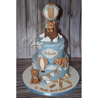 Teddy bear in hot air balloon cake - Cake by Daria Albanese