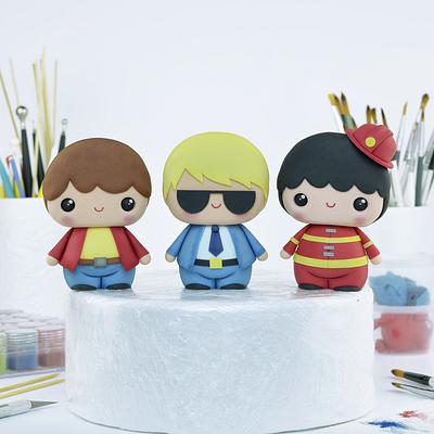 Cute Boy Cake Toppers - Cake by Crumb Avenue