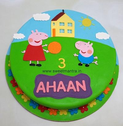 Peppa Pig house cake - Cake by Sweet Mantra Homemade Customized Cakes Pune