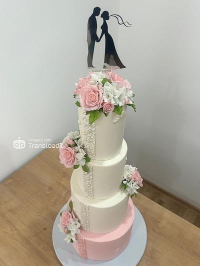 Romantic wedding cake - Cake by adrianacakes