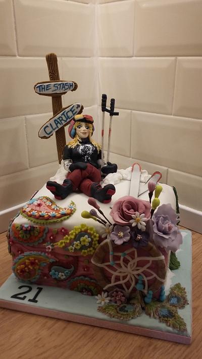 Boho and Ski cake - Cake by Karen's Kakery