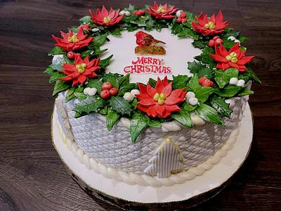 Christmas Wreath Cake - Cake by Margaret Lloyd