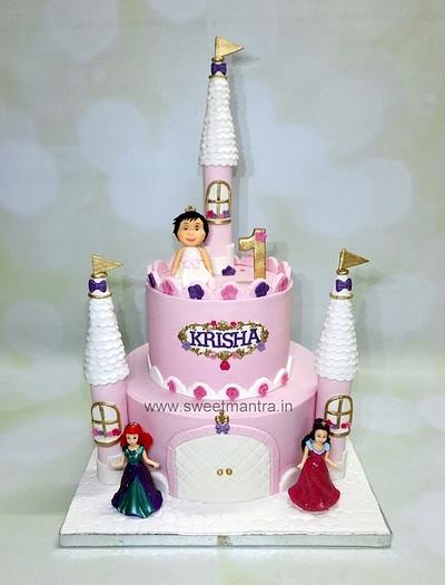 Princess theme fondant cake - Cake by Sweet Mantra Homemade Customized Cakes Pune