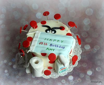 Amy's 60th corona virus birthday cake - Cake by Sweet Dreams by Heba 